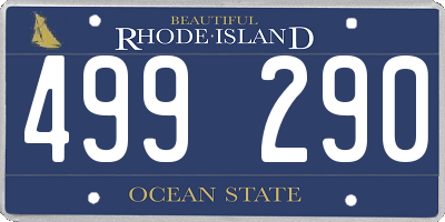 RI license plate 499290