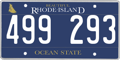 RI license plate 499293