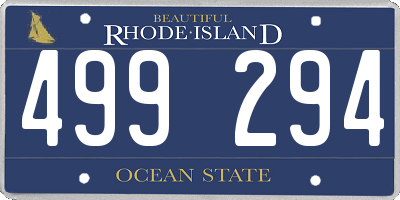RI license plate 499294