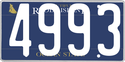 RI license plate 4993