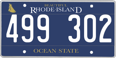 RI license plate 499302