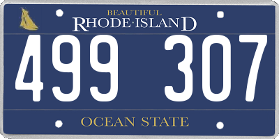 RI license plate 499307