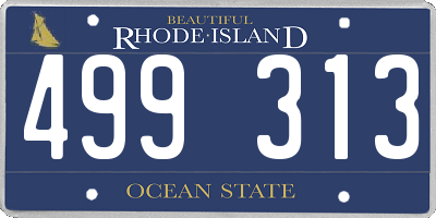 RI license plate 499313