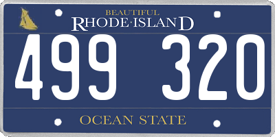 RI license plate 499320