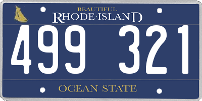 RI license plate 499321