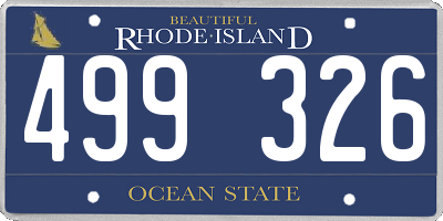 RI license plate 499326