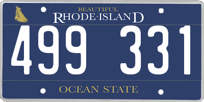 RI license plate 499331