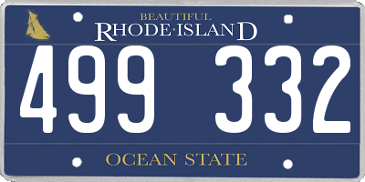 RI license plate 499332
