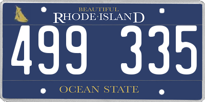 RI license plate 499335