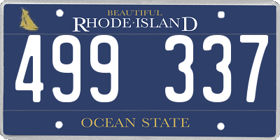 RI license plate 499337