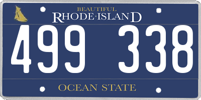 RI license plate 499338