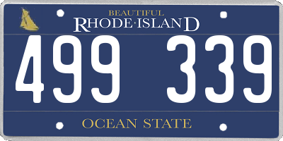 RI license plate 499339