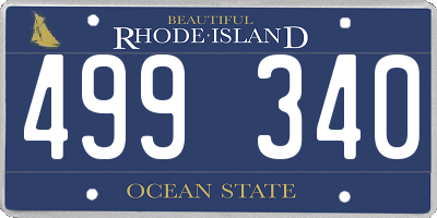 RI license plate 499340