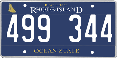 RI license plate 499344