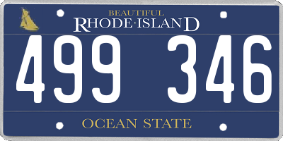 RI license plate 499346