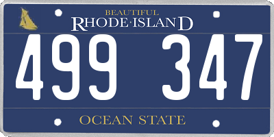 RI license plate 499347