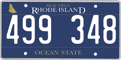 RI license plate 499348