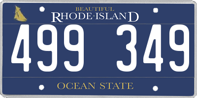 RI license plate 499349