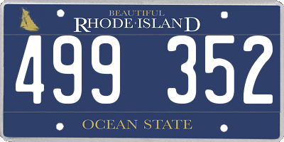 RI license plate 499352