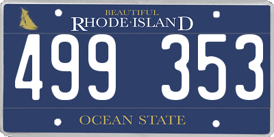 RI license plate 499353