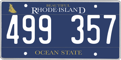 RI license plate 499357