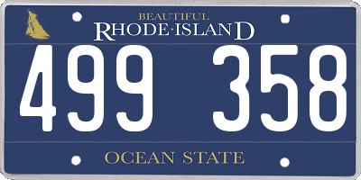 RI license plate 499358