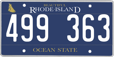 RI license plate 499363