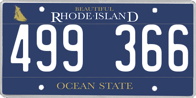 RI license plate 499366