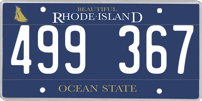 RI license plate 499367