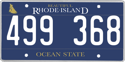 RI license plate 499368