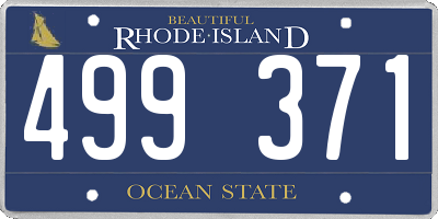 RI license plate 499371
