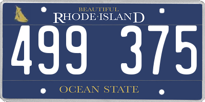 RI license plate 499375