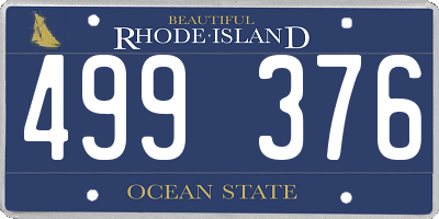 RI license plate 499376