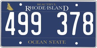 RI license plate 499378