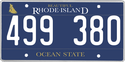 RI license plate 499380