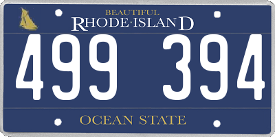 RI license plate 499394