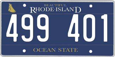RI license plate 499401