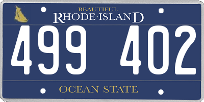 RI license plate 499402