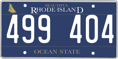 RI license plate 499404