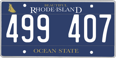 RI license plate 499407