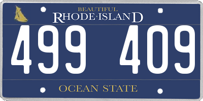 RI license plate 499409