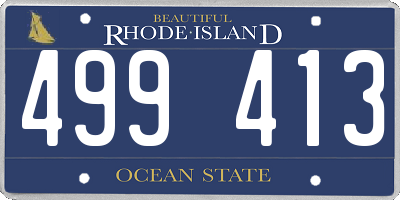 RI license plate 499413