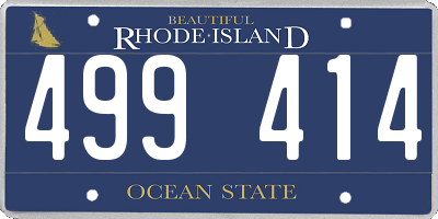 RI license plate 499414
