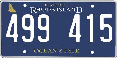RI license plate 499415