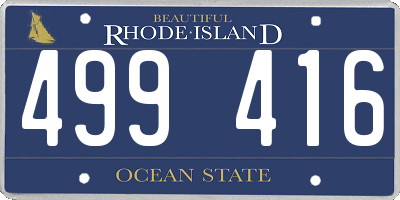 RI license plate 499416
