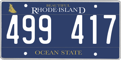 RI license plate 499417