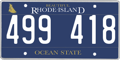 RI license plate 499418