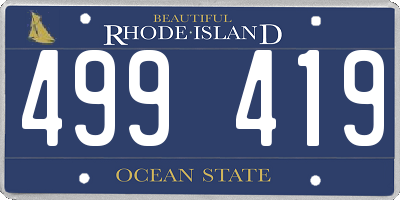 RI license plate 499419