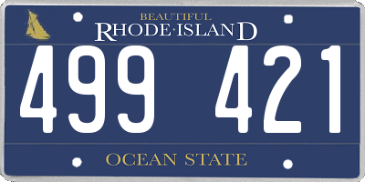 RI license plate 499421