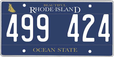 RI license plate 499424